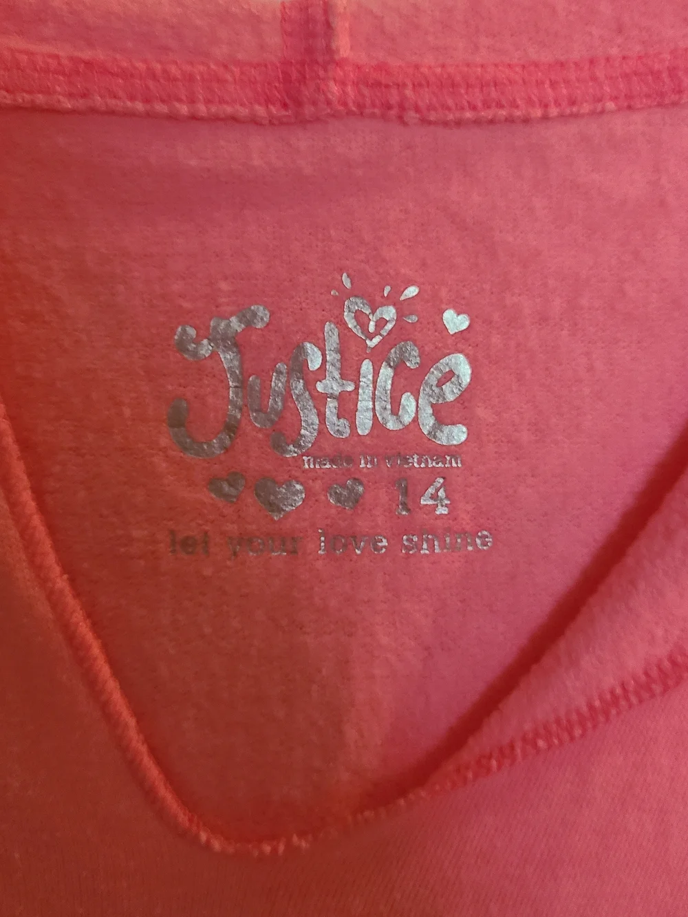 Justice Bright Pink Scoop-Neck Hoodie Sweater